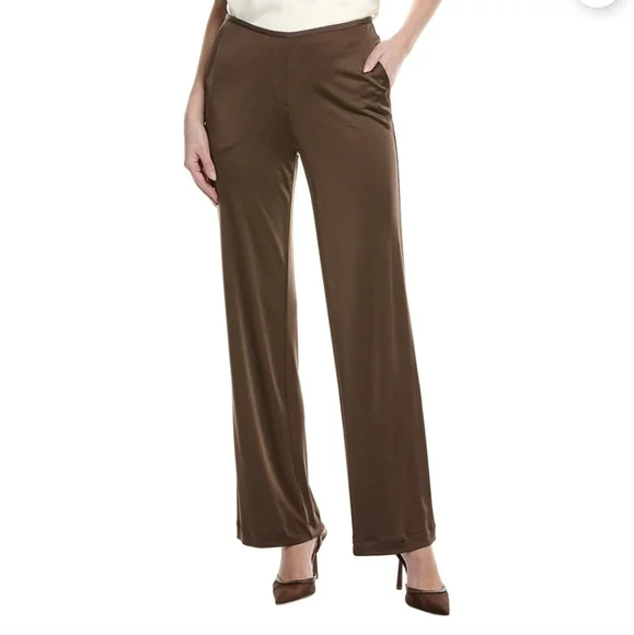 NWT HELMUT LANG fluid car trousers Pants Size L Brown Mushroom - Picture 1 of 14